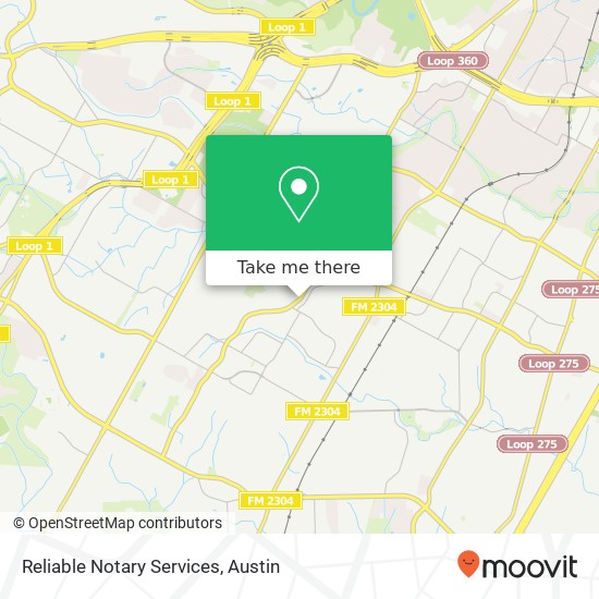 Reliable Notary Services map