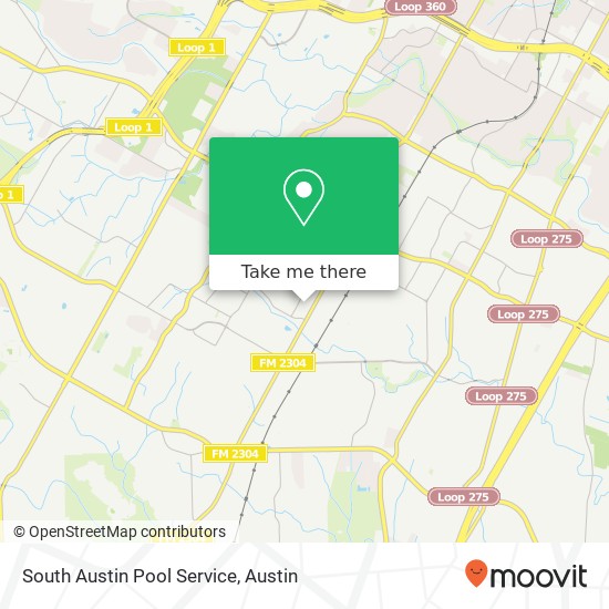 South Austin Pool Service map