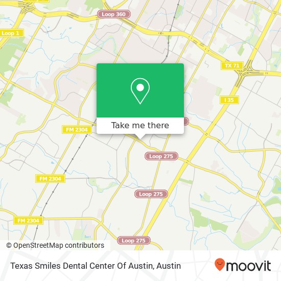 Texas Smiles Dental Center Of Austin map
