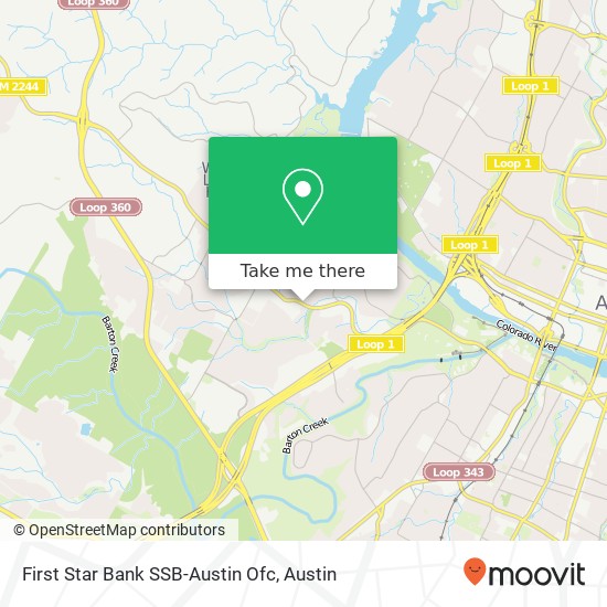 First Star Bank SSB-Austin Ofc map