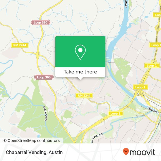 Mapa de Chaparral Vending