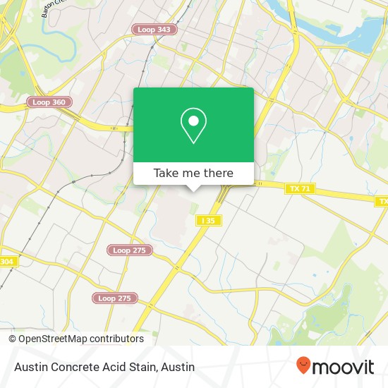 Mapa de Austin Concrete Acid Stain