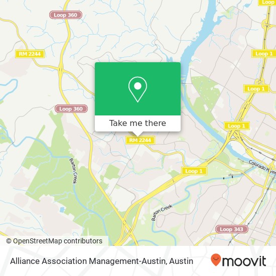 Mapa de Alliance Association Management-Austin