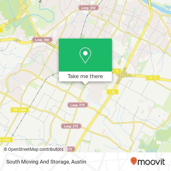 Mapa de South Moving And Storage