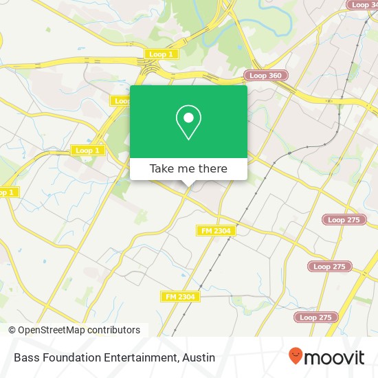 Mapa de Bass Foundation Entertainment