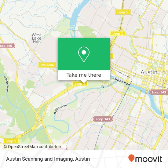 Austin Scanning and Imaging map