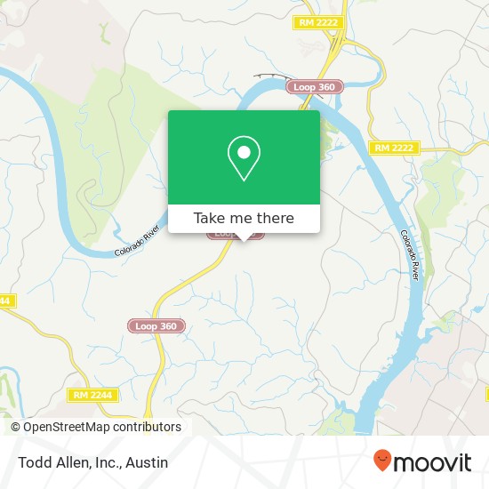 Todd Allen, Inc. map