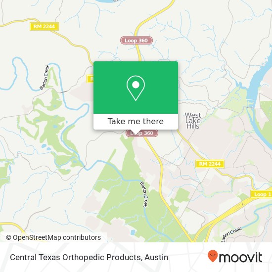 Central Texas Orthopedic Products map
