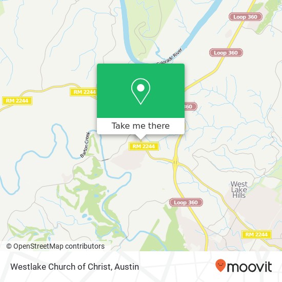 Westlake Church of Christ map