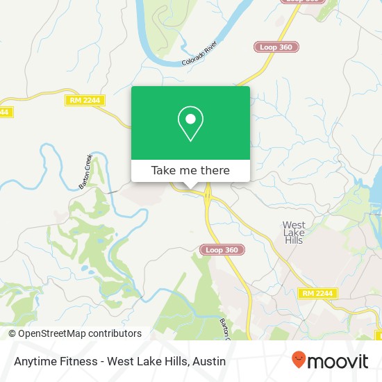 Mapa de Anytime Fitness - West Lake Hills