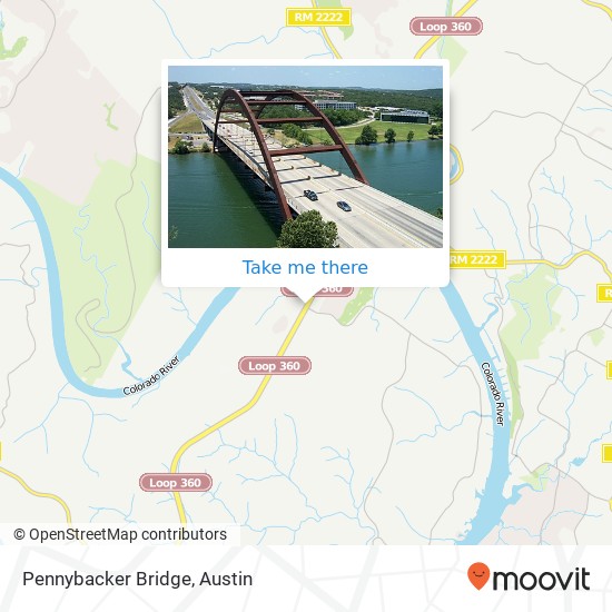 Pennybacker Bridge map