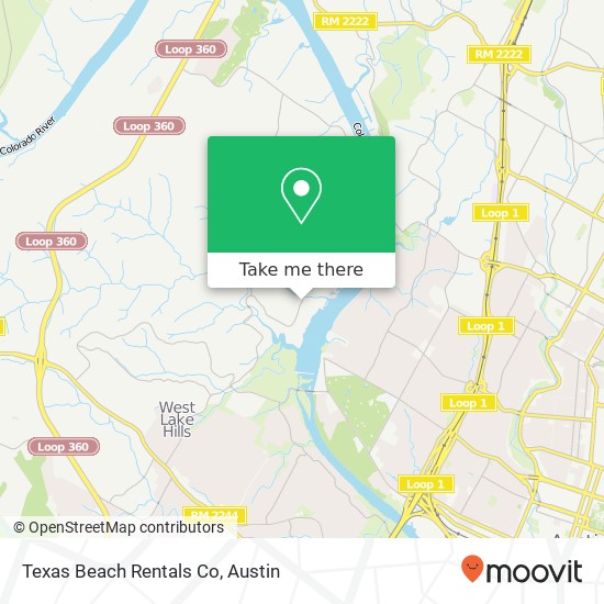 Mapa de Texas Beach Rentals Co