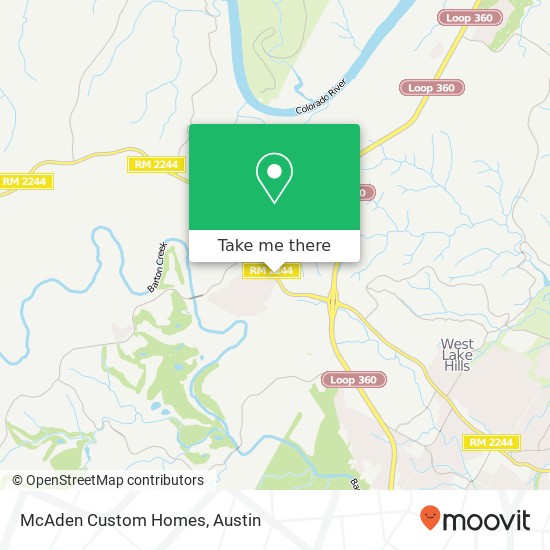 McAden Custom Homes map