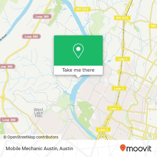 Mapa de Mobile Mechanic Austin