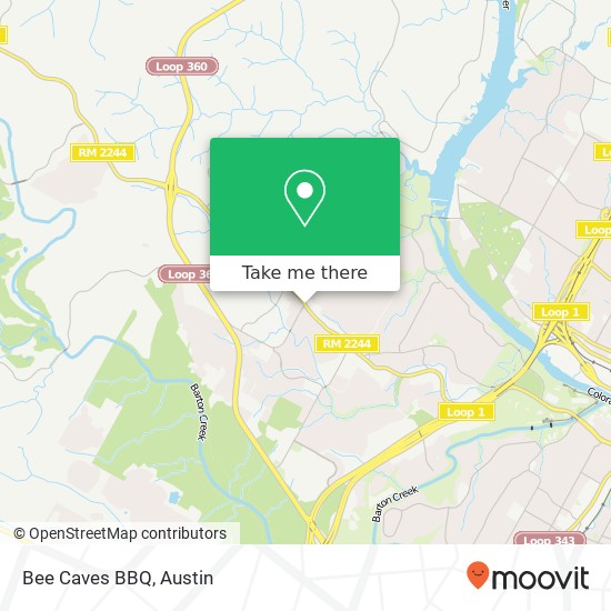 Mapa de Bee Caves BBQ