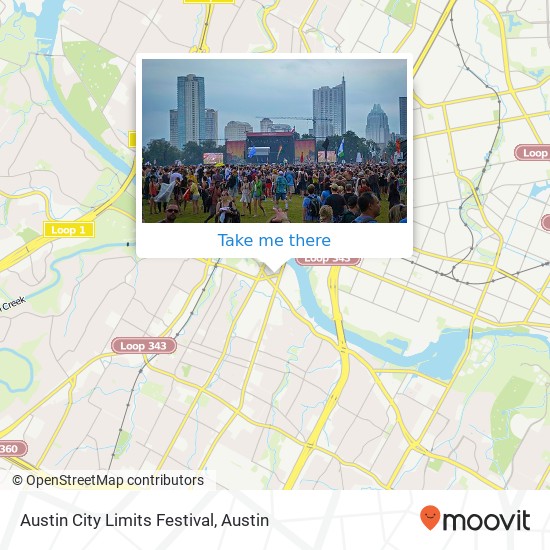 Mapa de Austin City Limits Festival