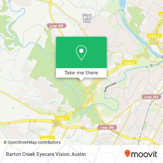 Barton Creek Eyecare Vision map