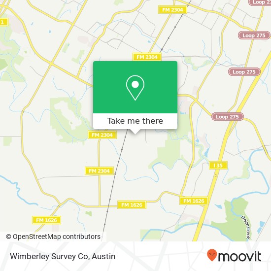 Mapa de Wimberley Survey Co