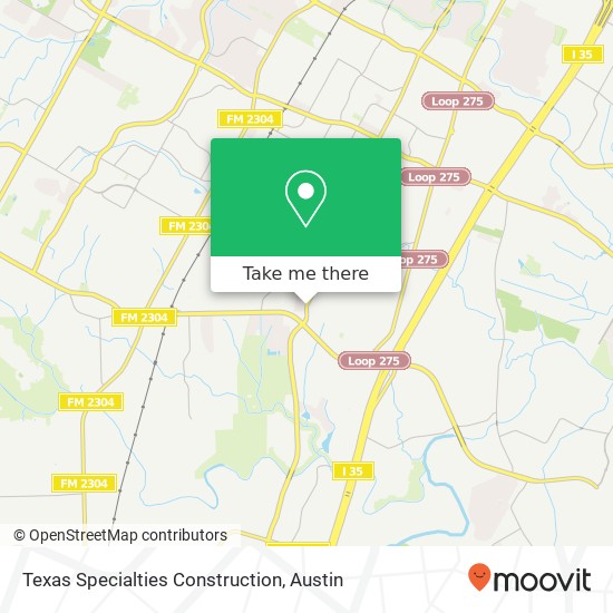 Texas Specialties Construction map