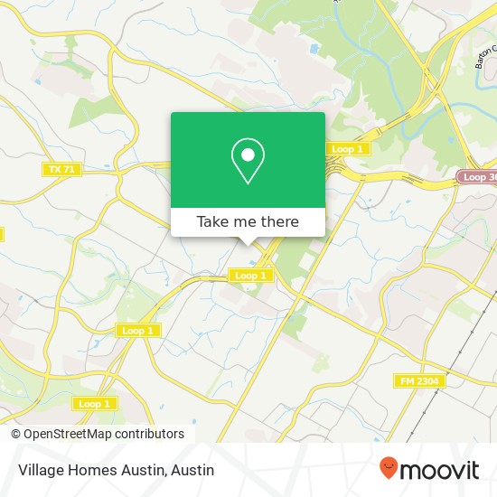 Village Homes Austin map