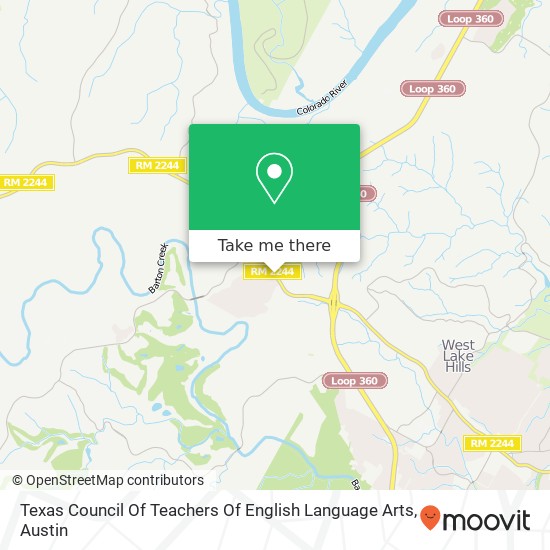 Mapa de Texas Council Of Teachers Of English Language Arts