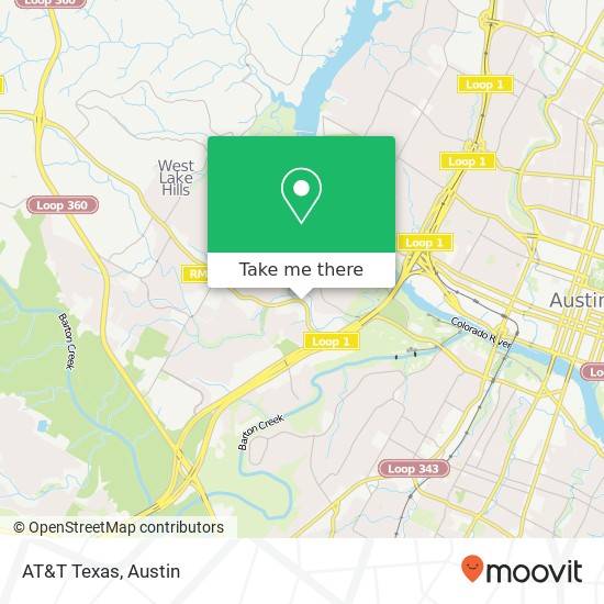 Mapa de AT&T Texas