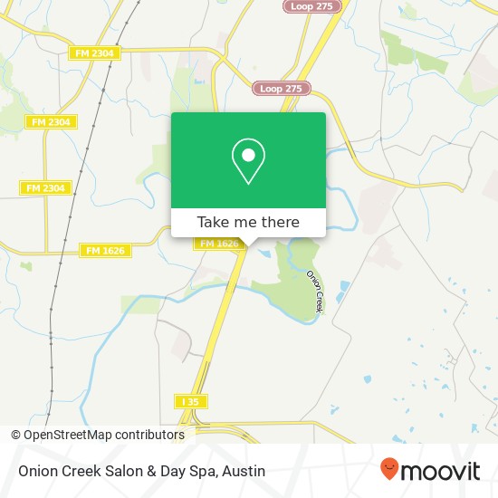 Mapa de Onion Creek Salon & Day Spa