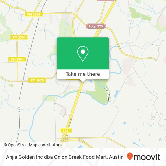 Anjia Golden Inc dba Onion Creek Food Mart map