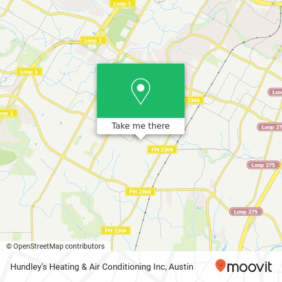 Mapa de Hundley's Heating & Air Conditioning Inc