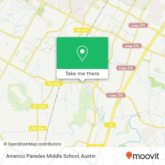 Americo Paredes Middle School map