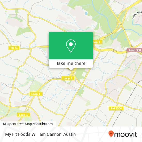 My Fit Foods William Cannon map