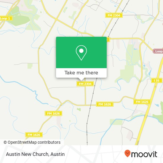 Austin New Church map