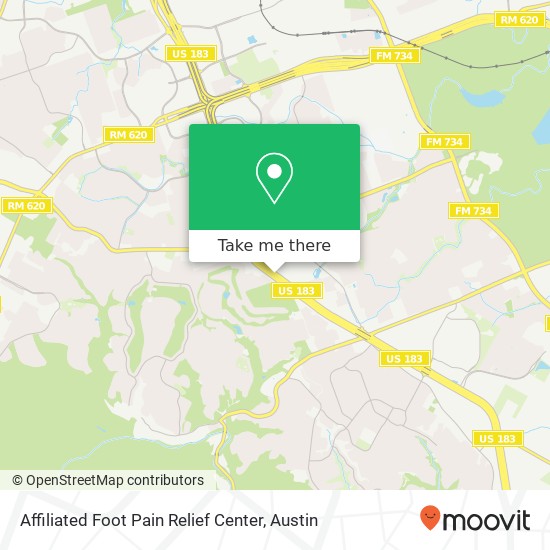 Affiliated Foot Pain Relief Center map