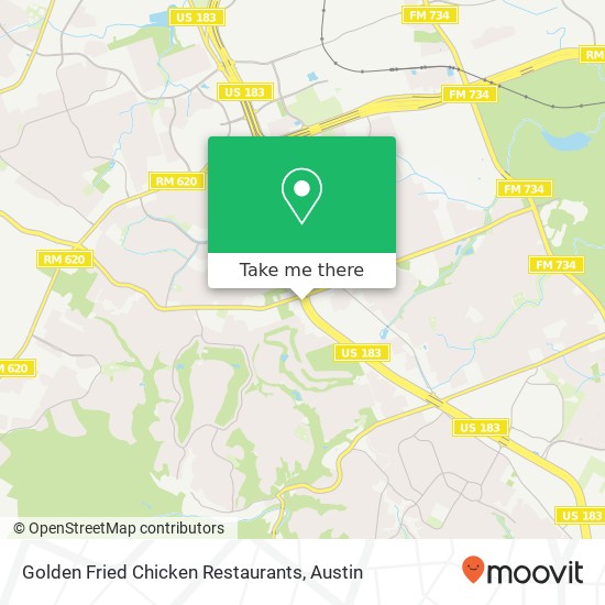 Mapa de Golden Fried Chicken Restaurants