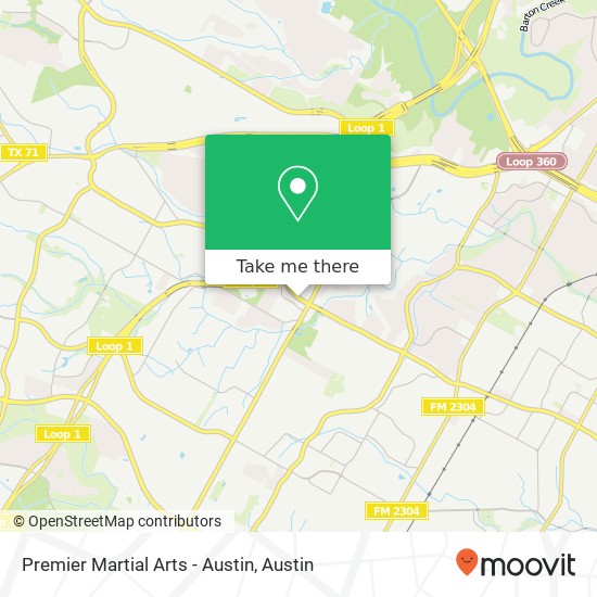 Mapa de Premier Martial Arts - Austin