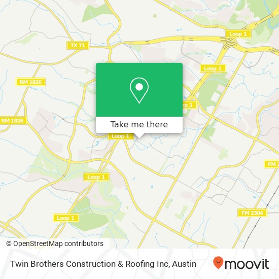 Mapa de Twin Brothers Construction & Roofing Inc