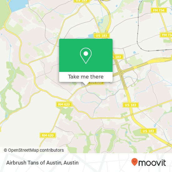 Airbrush Tans of Austin map