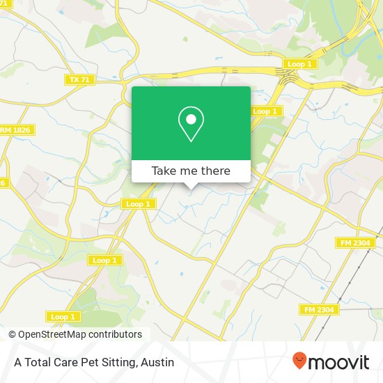 A Total Care Pet Sitting map