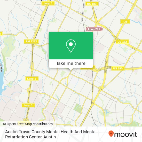 Austin-Travis County Mental Health And Mental Retardation Center map