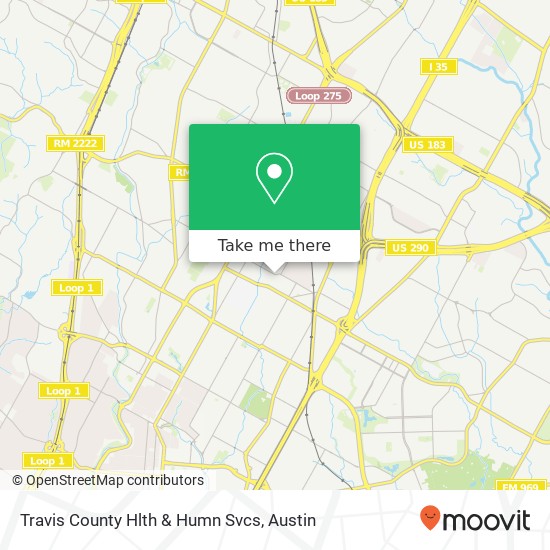 Mapa de Travis County Hlth & Humn Svcs