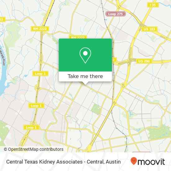 Central Texas Kidney Associates - Central map