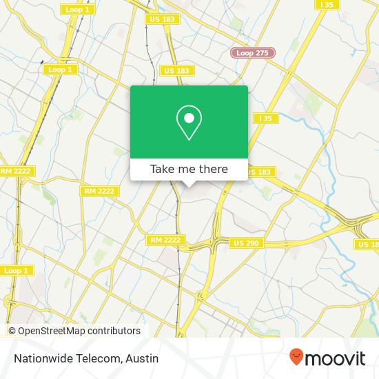 Mapa de Nationwide Telecom