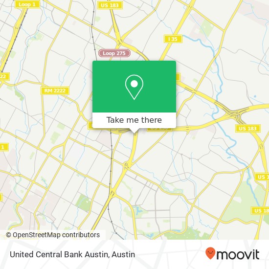 United Central Bank Austin map