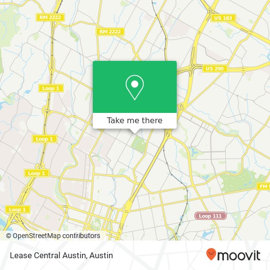 Mapa de Lease Central Austin