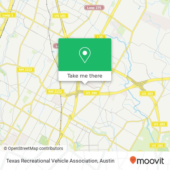 Texas Recreational Vehicle Association map