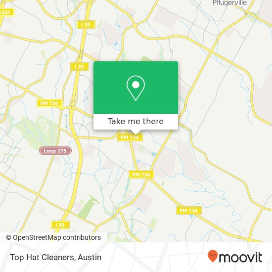 Top Hat Cleaners map