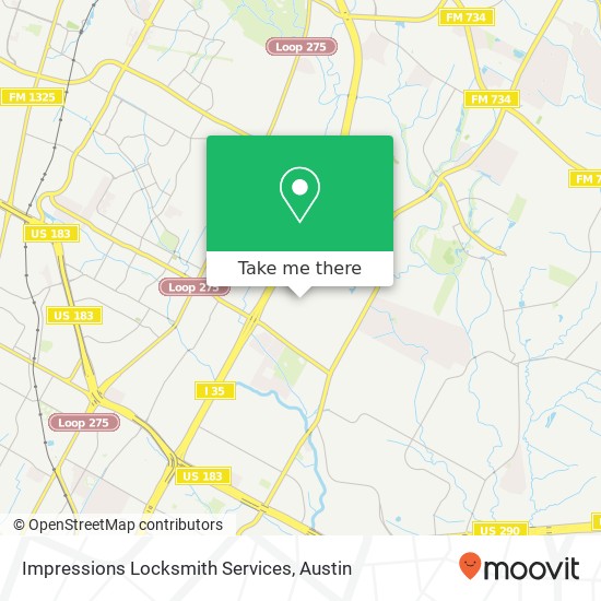 Impressions Locksmith Services map