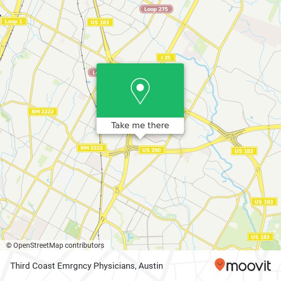 Third Coast Emrgncy Physicians map