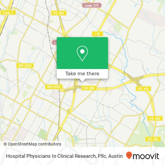 Mapa de Hospital Physicians In Clinical Research, Pllc