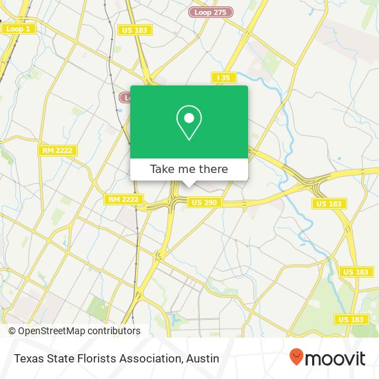 Texas State Florists Association map